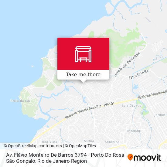 Mapa Av. Flávio Monteiro De Barros 3794 - Porto Do Rosa São Gonçalo