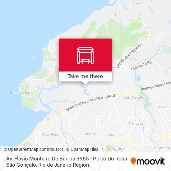Mapa Av. Flávio Monteiro De Barros 3955 - Porto Do Rosa São Gonçalo