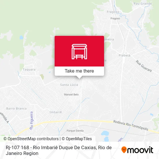 Rj-107 168 - Rio Imbariê Duque De Caxias map