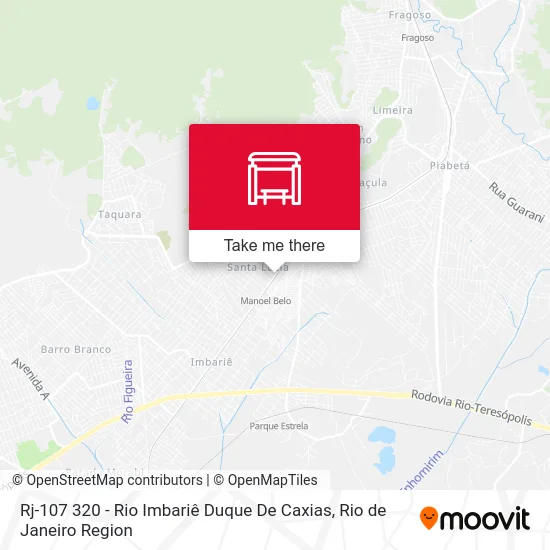 Rj-107 320 - Rio Imbariê Duque De Caxias map
