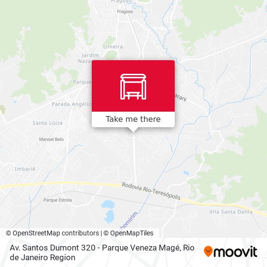 Mapa Av. Santos Dumont 320 - Parque Veneza Magé
