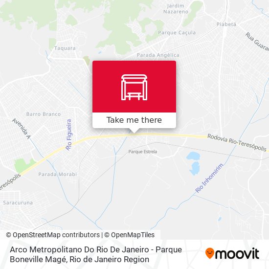 Arco Metropolitano Do Rio De Janeiro - Parque Boneville Magé map