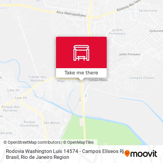 Rodovia Washington Luís 14574 - Campos Elíseos Rj Brasil map