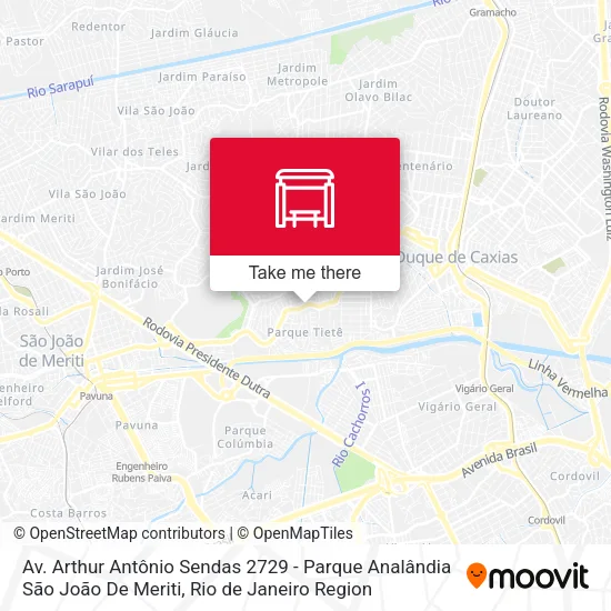 Av. Arthur Antônio Sendas 2729 - Parque Analândia São João De Meriti map