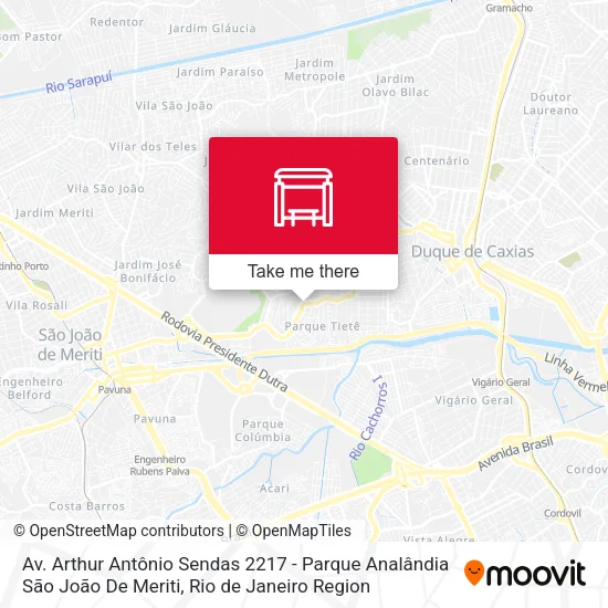 Av. Arthur Antônio Sendas 2217 - Parque Analândia São João De Meriti map