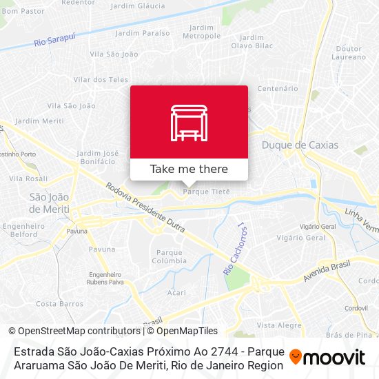 Estrada São João-Caxias Próximo Ao 2744 - Parque Araruama São João De Meriti map