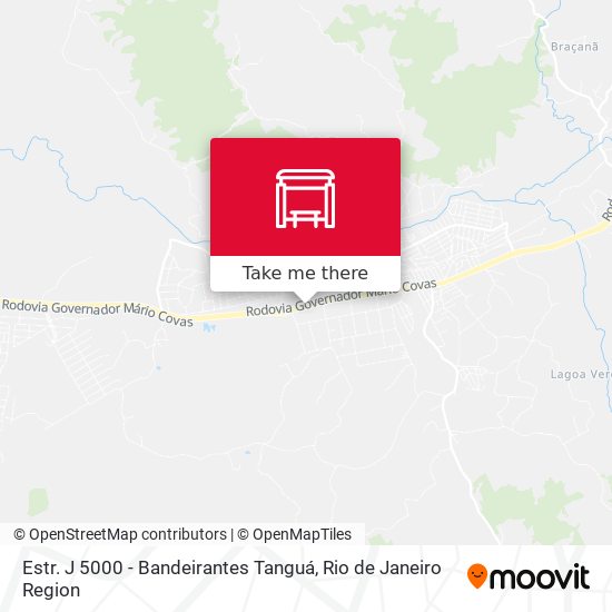 Estr. J 5000 - Bandeirantes Tanguá map