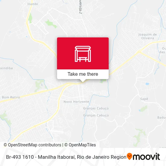 Br-493 1610 - Manilha Itaboraí map