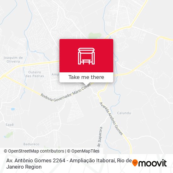 Mapa Av. Antônio Gomes 2264 - Ampliação Itaboraí