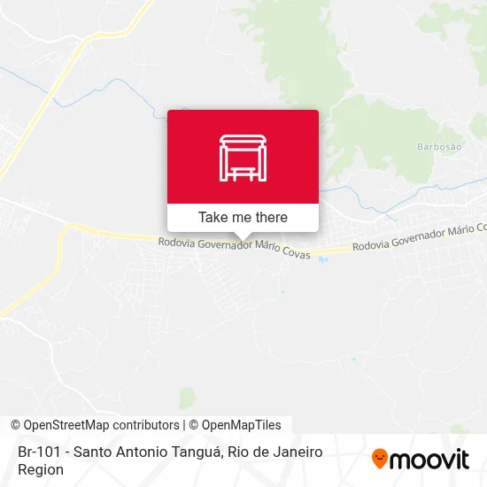 Br-101 - Santo Antonio Tanguá map