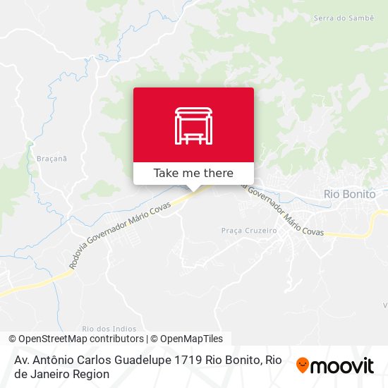 Mapa Av. Antônio Carlos Guadelupe 1719 Rio Bonito