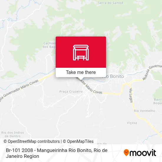 Br-101 2008 - Mangueirinha Rio Bonito map