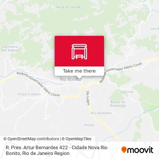 R. Pres. Artur Bernardes 422 - Cidade Nova Rio Bonito map