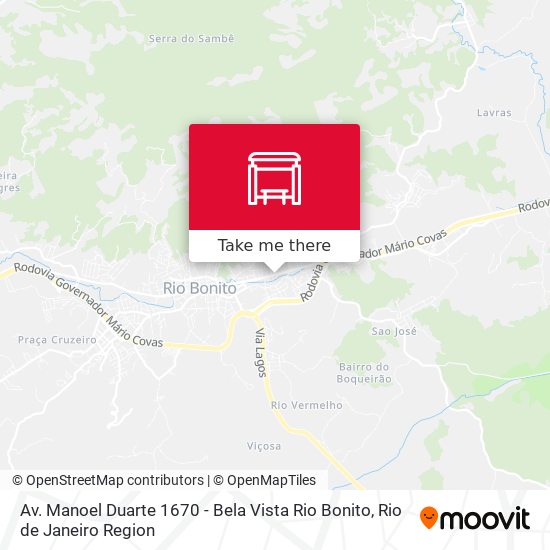Mapa Av. Manoel Duarte 1670 - Bela Vista Rio Bonito
