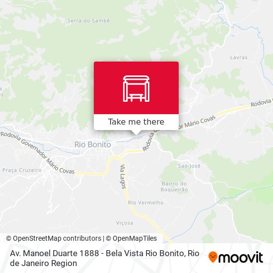 Mapa Av. Manoel Duarte 1888 - Bela Vista Rio Bonito