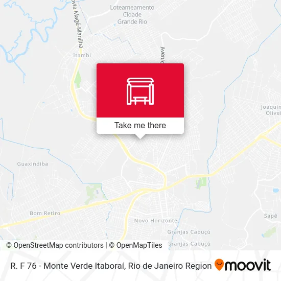 R. F 76 - Monte Verde Itaboraí map