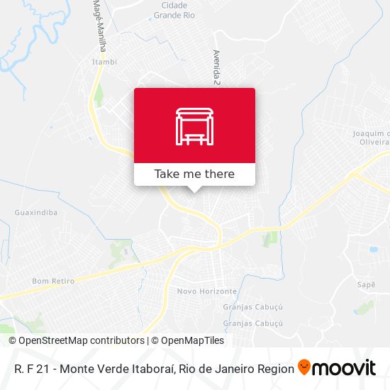 R. F 21 - Monte Verde Itaboraí map