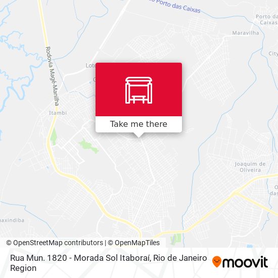 Rua Mun. 1820 - Morada Sol Itaboraí map