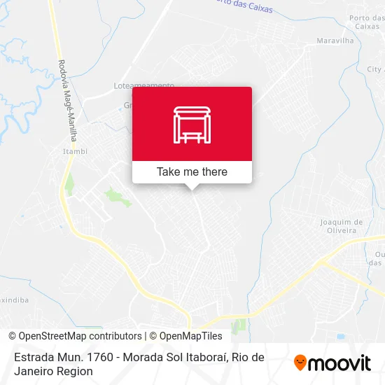 Estrada Mun. 1760 - Morada Sol Itaboraí map