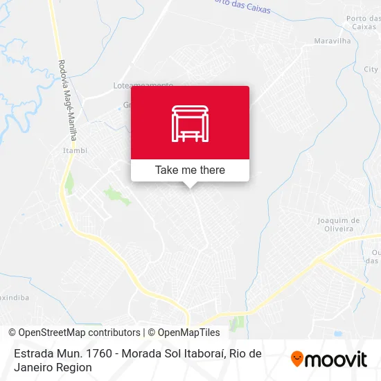 Estrada Mun. 1760 - Morada Sol Itaboraí map
