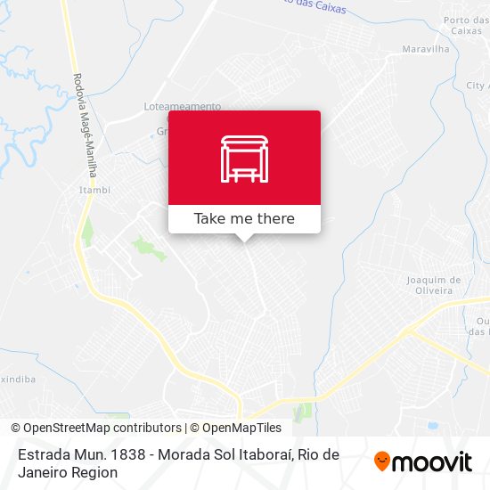 Estrada Mun. 1838 - Morada Sol Itaboraí map