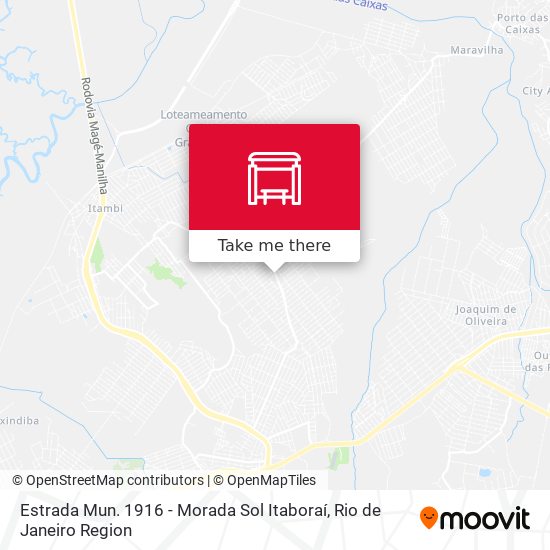 Estrada Mun. 1916 - Morada Sol Itaboraí map