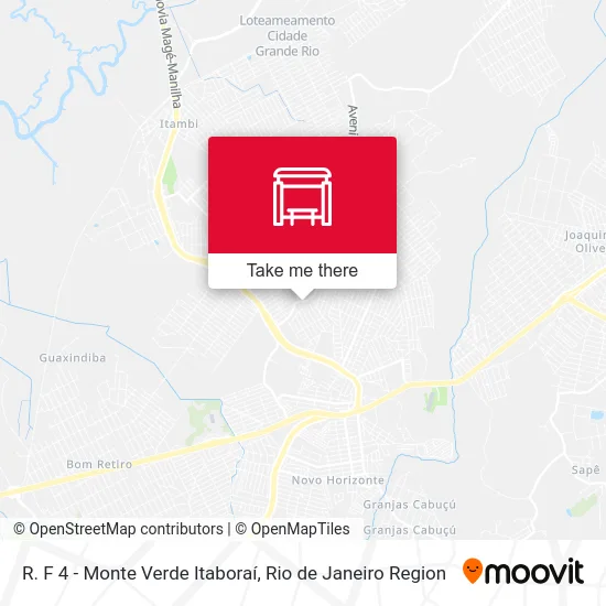 R. F 4 - Monte Verde Itaboraí map