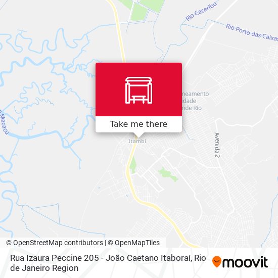 Rua Izaura Peccine 205 - João Caetano Itaboraí map