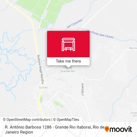 R. Antônio Barbosa 1286 - Grande Rio Itaboraí map