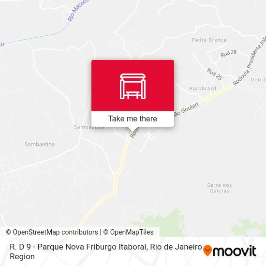 R. D 9 - Parque Nova Friburgo Itaboraí map