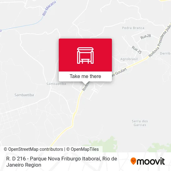 R. D 216 - Parque Nova Friburgo Itaboraí map