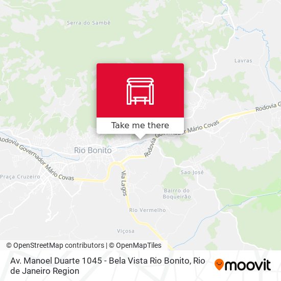 Mapa Av. Manoel Duarte 1045 - Bela Vista Rio Bonito
