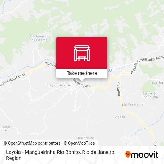 Loyola - Mangueirinha Rio Bonito map