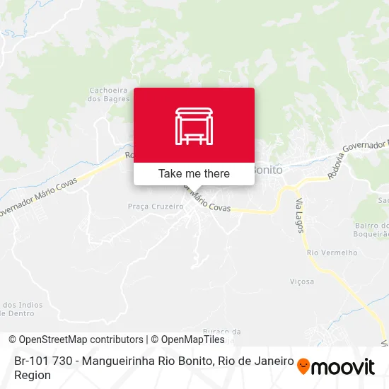 Br-101 730 - Mangueirinha Rio Bonito map