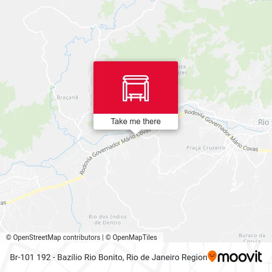 Br-101 192 - Bazílio Rio Bonito map