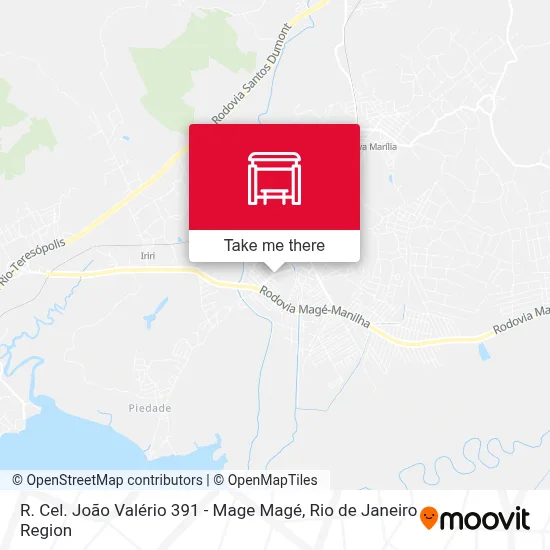 R. Cel. João Valério 391 - Mage Magé map