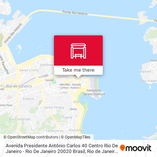 Avenida Presidente Antônio Carlos 40 Centro Rio De Janeiro - Rio De Janeiro 20020 Brasil map