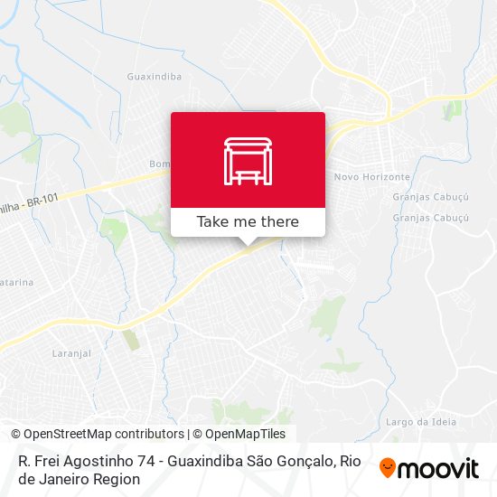 R. Frei Agostinho 74 - Guaxindiba São Gonçalo map