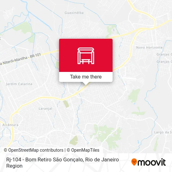 Rj-104 - Bom Retiro São Gonçalo map