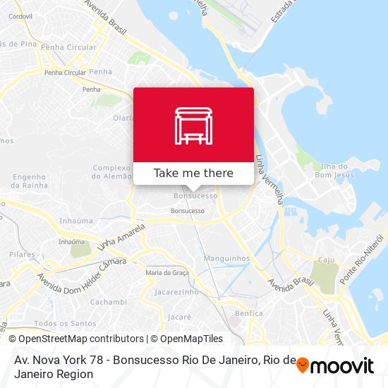 Av. Nova York 78 - Bonsucesso Rio De Janeiro map