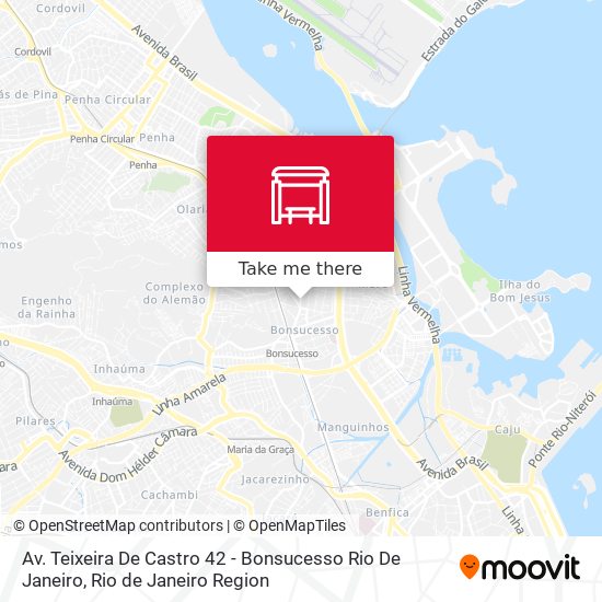 Mapa Av. Teixeira De Castro 42 - Bonsucesso Rio De Janeiro
