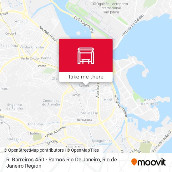R. Barreiros 450 - Ramos Rio De Janeiro map