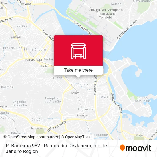 R. Barreiros 982 - Ramos Rio De Janeiro map