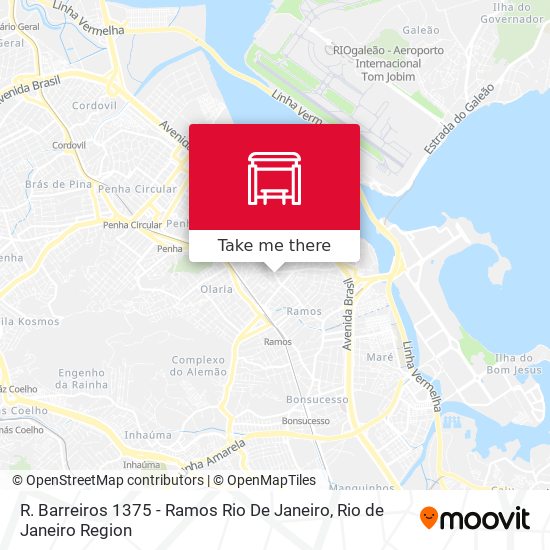 R. Barreiros 1375 - Ramos Rio De Janeiro map