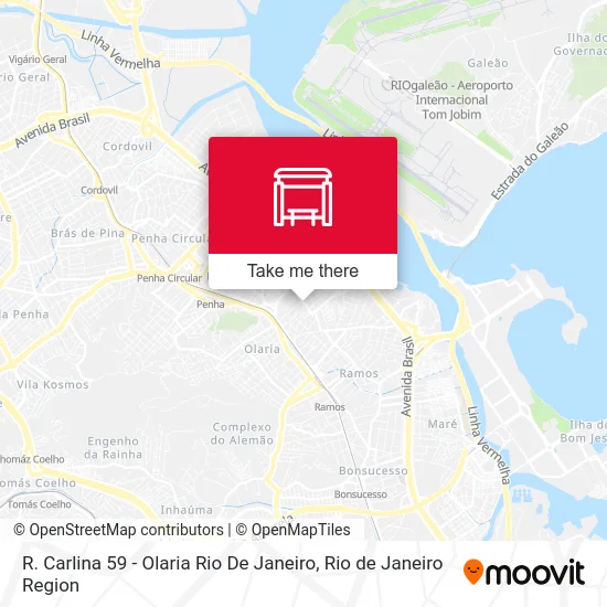 R. Carlina 59 - Olaria Rio De Janeiro map
