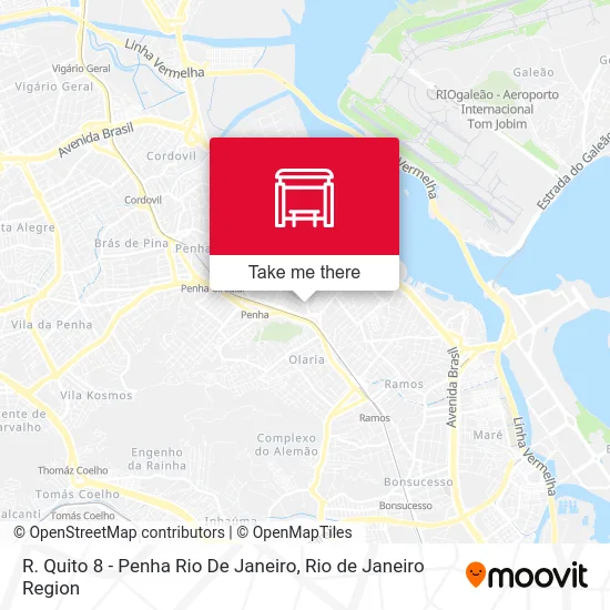 R. Quito 8 - Penha Rio De Janeiro map