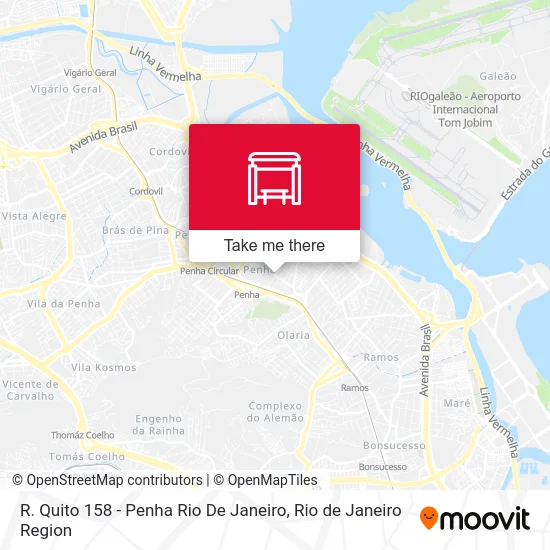 R. Quito 158 - Penha Rio De Janeiro map
