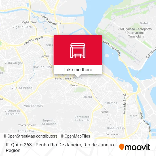 R. Quito 263 - Penha Rio De Janeiro map