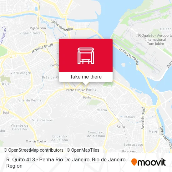 R. Quito 413 - Penha Rio De Janeiro map