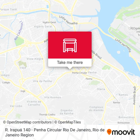 R. Irapuá 140 - Penha Circular Rio De Janeiro map